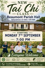 Weekly Tai Chi Classes from Monday 7th September