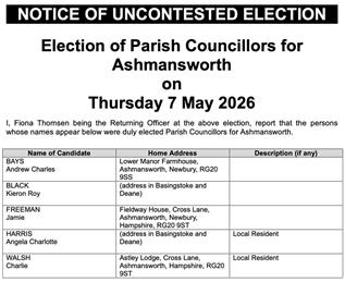 NOTICE OF UNCONTESTED ELECTION 2026