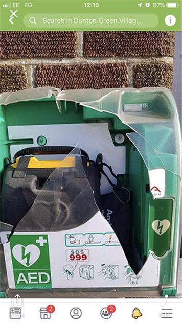  - UPDATE: Defibrillator Cabinet Smashed