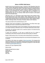 Temporary Traffic Regulation Order