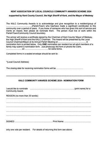  - KALC Community Awards Resident Nomination Form
