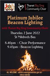 Platinum Jubilee Beacon Lighting, Thursday 2 June 2022
