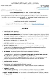 December Parish Council meeting