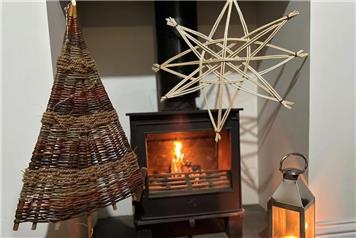 Christmas decorations in willow