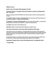 Foot Path Closure Notice