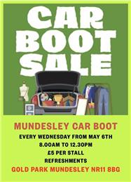2026 car boot sales every Wednesday (from 6th May)