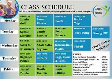  - FULL CLASS SCHEDULE BACK ON!