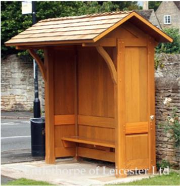 What the bus shelter will look like - Appeal for bus shelter funds