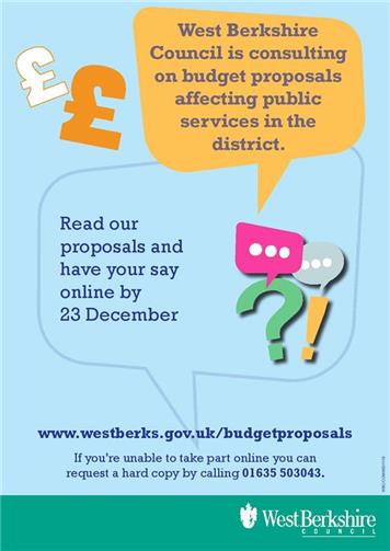  - West Berkshire Council consultation on budget proposals