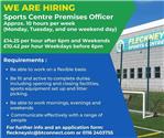 Job Vacancy: Sports Centre Premises Officer