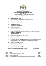 ANNUAL MEETING AND ANNUAL PARISH MEETING