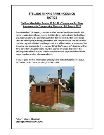 - Bus Stop and Noticeboard Relocated