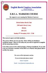 E.B.U.A. MARKERS COURSE
