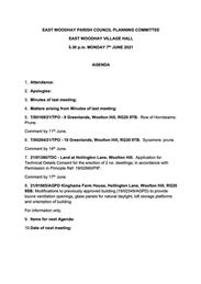 Planning Meeting 07/06/21