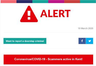 - Scam Alert in the Kent Area
