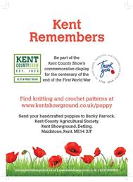 Kent Remembers - Get creative making Poppies for the Kent County Show
