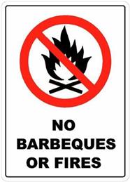 No Barbecues on Parish Council owned land.