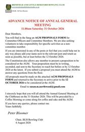 Notice of AGM