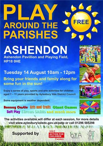  - Schools out for Summer!  Come along to Play Around the Parishes - Tuesday 14th August 10am-12 noon