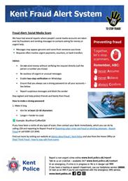 FRAUD ALERTS FROM KENT POLICE
