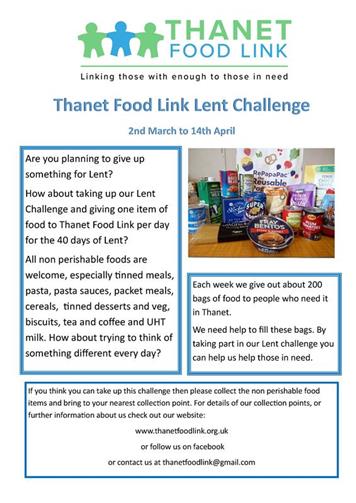  - Thanet Food Link Lent Challenge