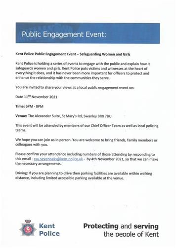  - Safeguarding Women and Girls - Kent Police Event