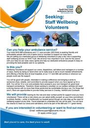 South East Coast Ambulance Staff Wellbeing Volunteers