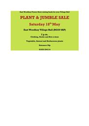 East Woodhay Flower Show- Plant and Jumble Sale 18 May