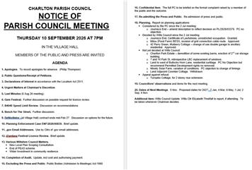 Parish Council Meeting Thu 10 Sep 26