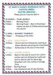 Easter Services at St Mary's Church Riverhead with Dunton Green