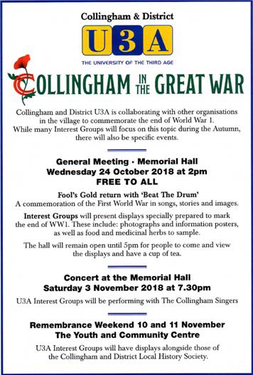  - Collingham Singers' Annual Concert with U3A