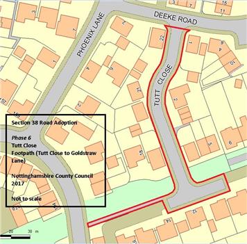 Tutt Close - County Council Adoption of Roads on Fernwood