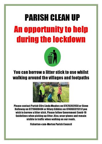  - An Opportunity to help keep our villages clean and tidy