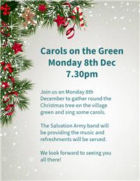 Carols on the green - Mon 8th December 7.30pm
