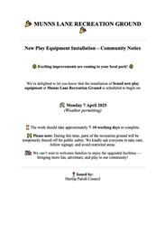 Recreation Ground Improvement Project Update