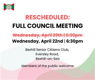 Rescheduled: Full Council Meeting - April