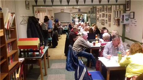 Teams relaxing at the mid-point break - March Quiz Night
