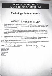 Thelbridge Parish Council Announces the Passing of Former Chairman Wallace Boundy