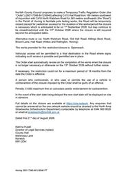 Temporary Traffic Regulation Order