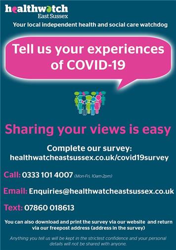  - Healthwatch East Sussex: COVID19 Public Survey