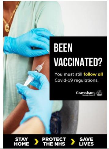  - Please continue to follow all the Covid 19 regulations after receiving the vaccine