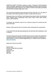 Temporary Road Closure