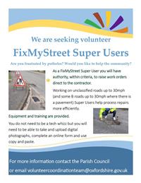 Volunteers wanted to become a FixMyStreet Super User
