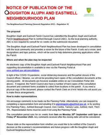  - Neighbourhood Plan Consultation Starts Today