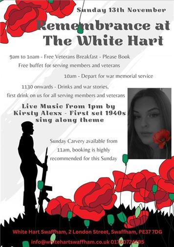  - Swaffham Remembrance Sunday at The White hart