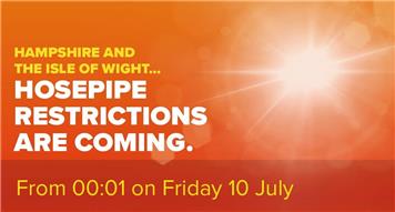 Hosepipe ban from midnight, Friday, 10 July 2026