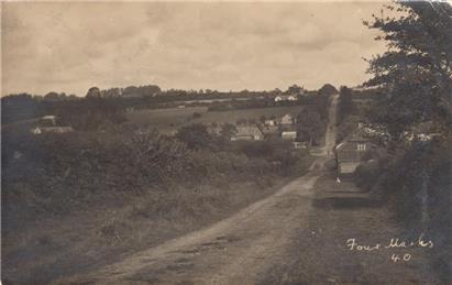 Brislands Lane - Lymington Farm on Right - Postmarked 14.12.1921 - New Postcards added to website