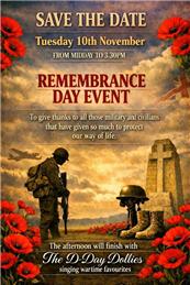 Remembrance Event - Tuesday 10 November 