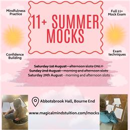 Magic Minds 11 Plus Summer Mocks at Abbotsbrook Hall on Saturday 29th August 2026