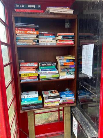  - Phone Box Village Library now open